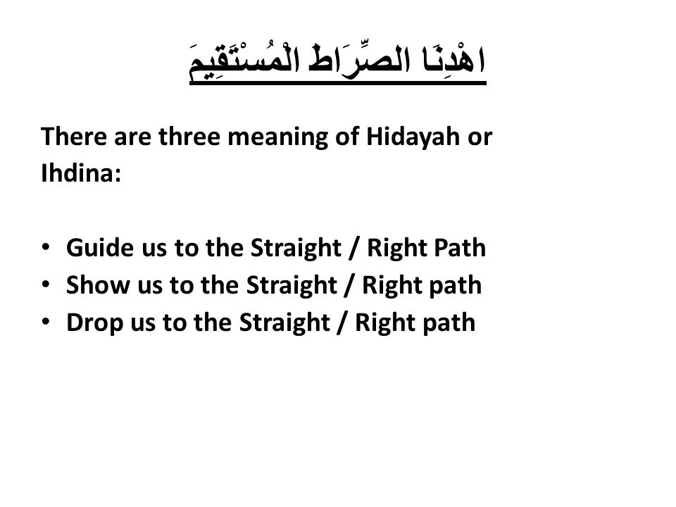 Meaning hidayah Hidaayah Institute