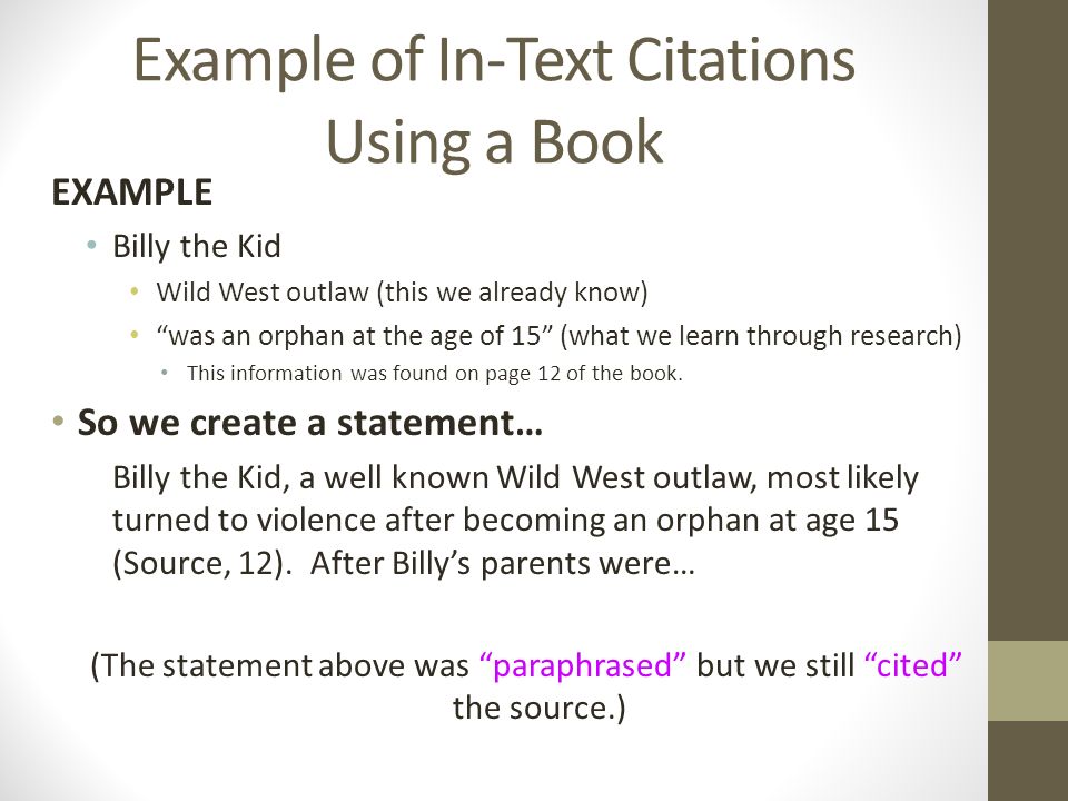 Citing In Writing What You Do Research Is Citing You Must Tell The Reader Where You Get Your Information And We Do This By Citing Our Source The Ppt Download