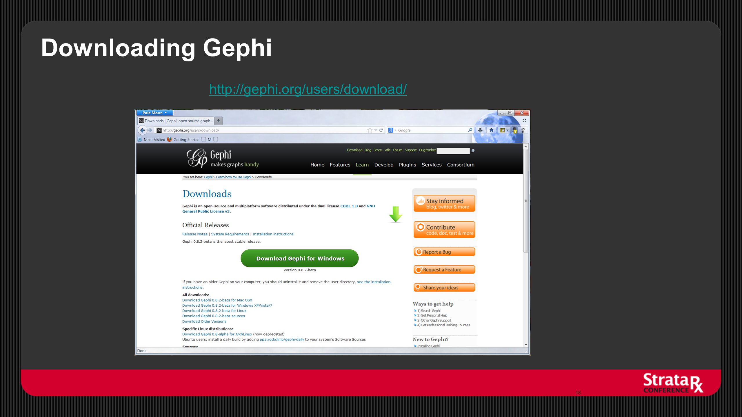 Downloading Gephi   18