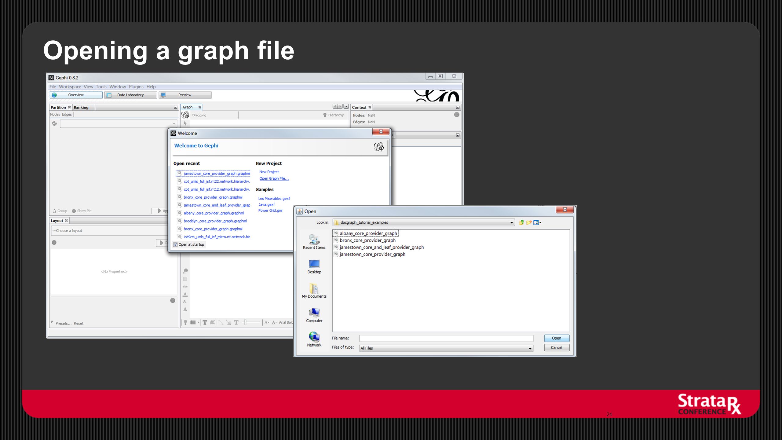 Opening a graph file 24