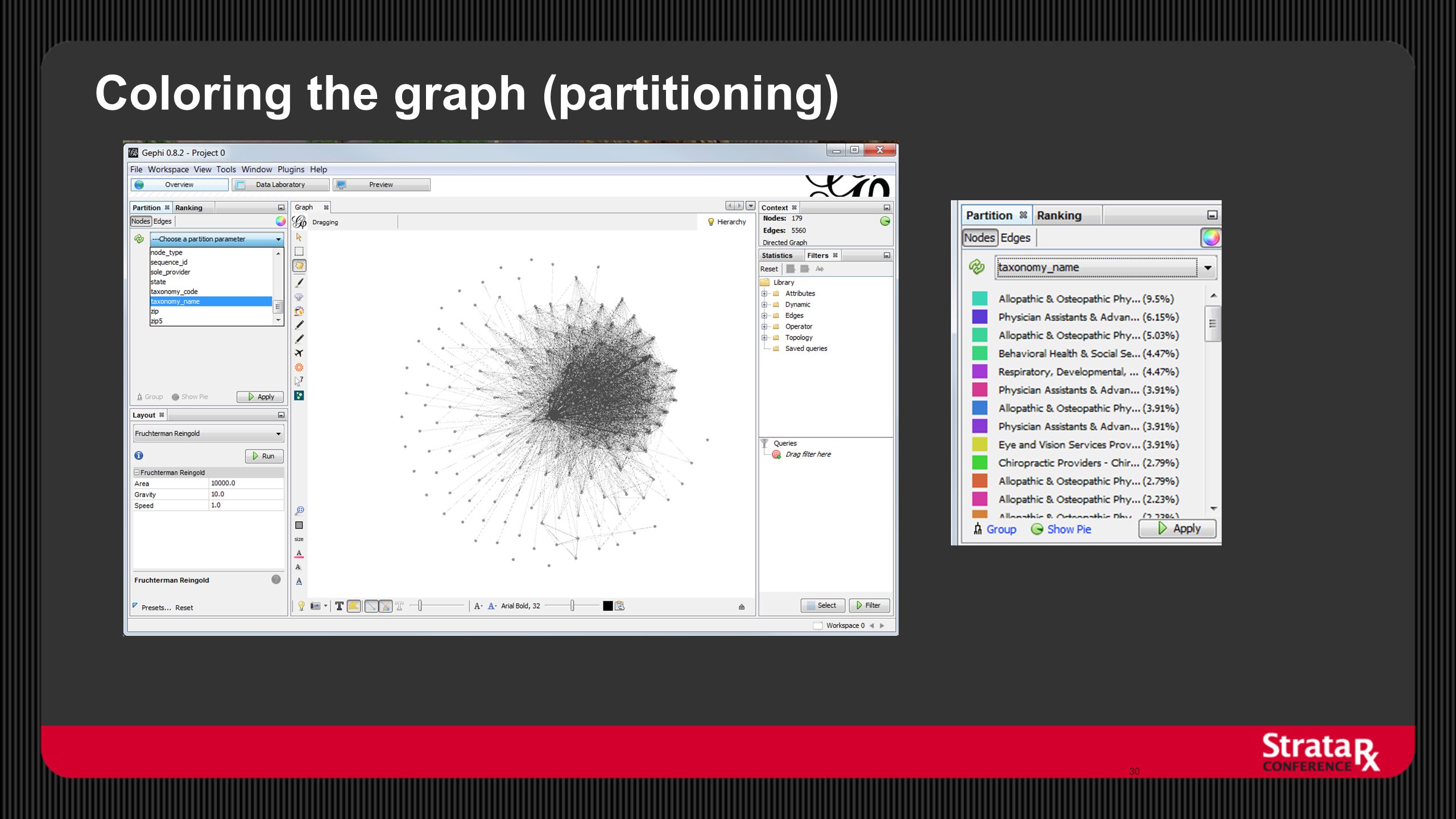 Coloring the graph (partitioning) 30