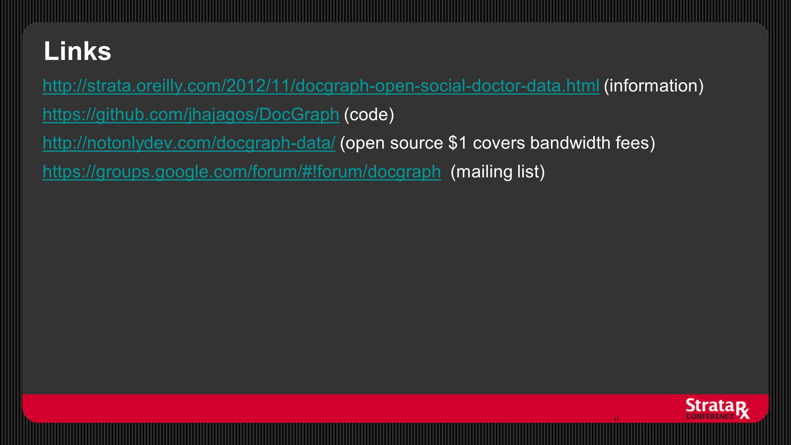 Links   (information)   (code)   (open source $1 covers bandwidth fees)   (mailing list) 47