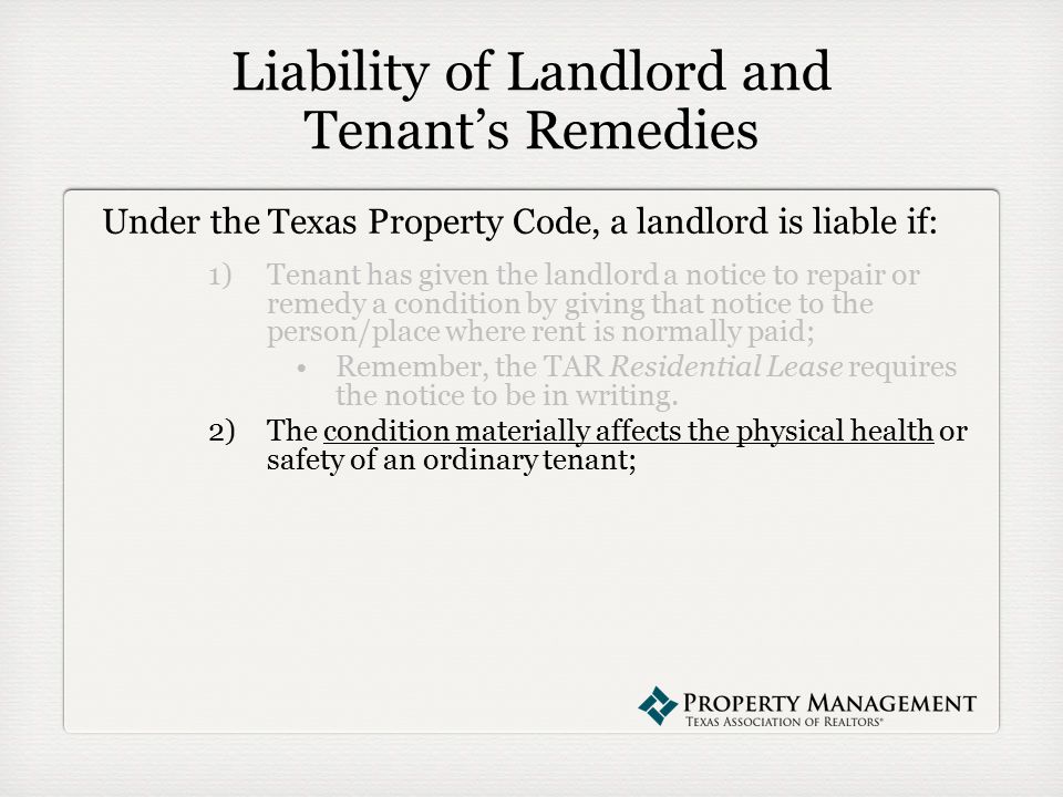 the property management webinar series presents repairs presented by repair notice to tenant