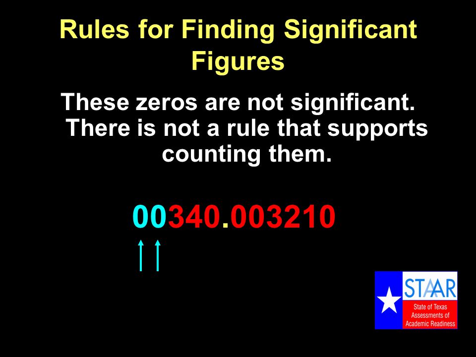 Rules for Finding Significant Figures These zeros are not significant.