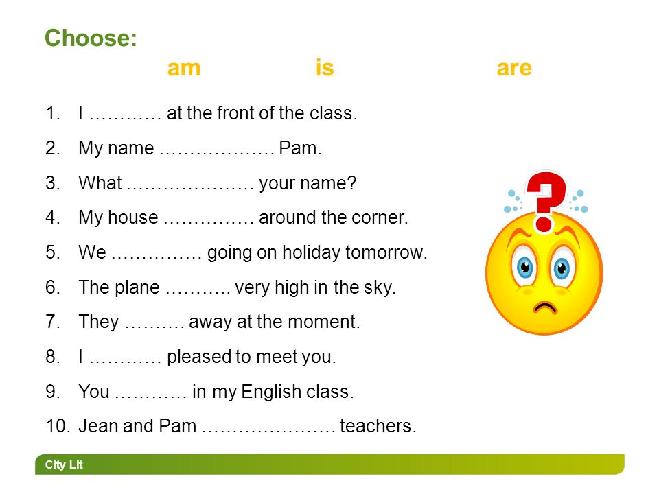 City Lit Choose: amisare 1.I ………… at the front of the class.