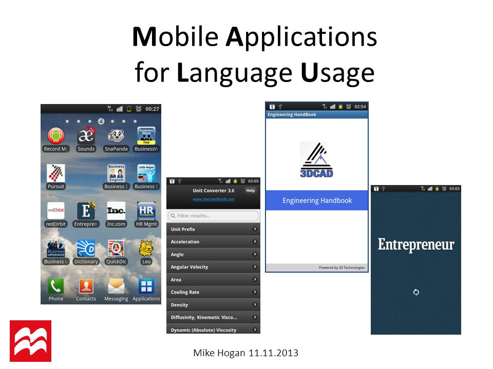 Mike Hogan Mobile Applications for Language Usage