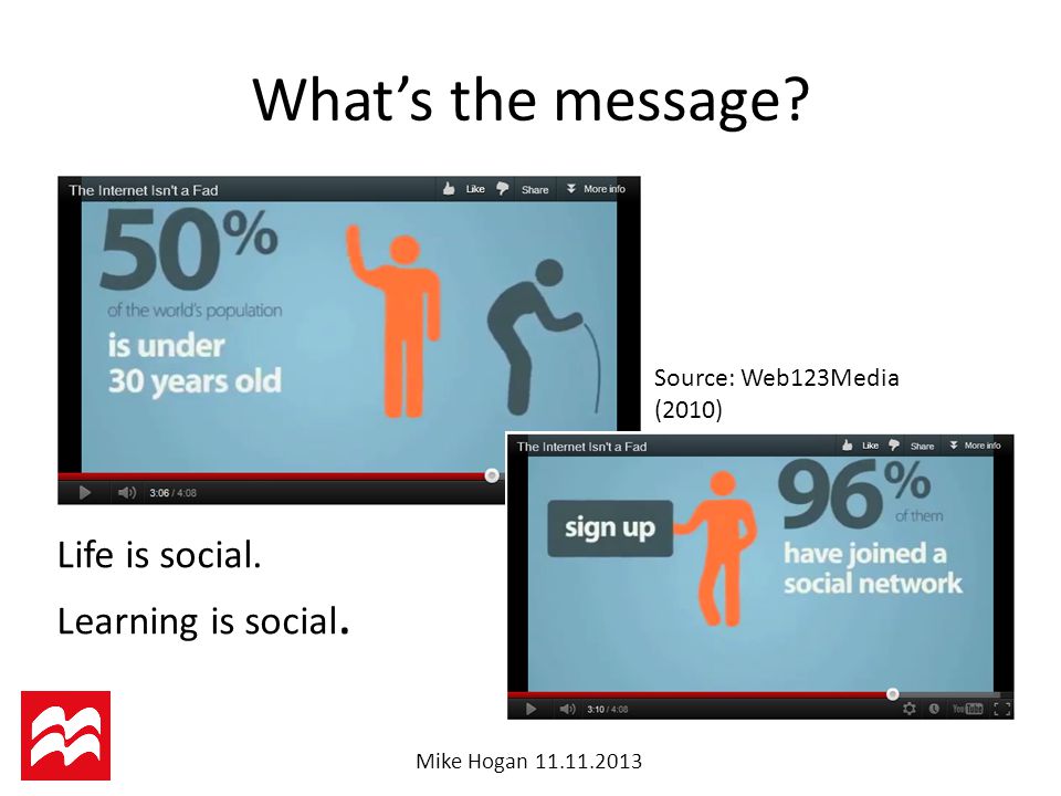 Mike Hogan What’s the message. Life is social.