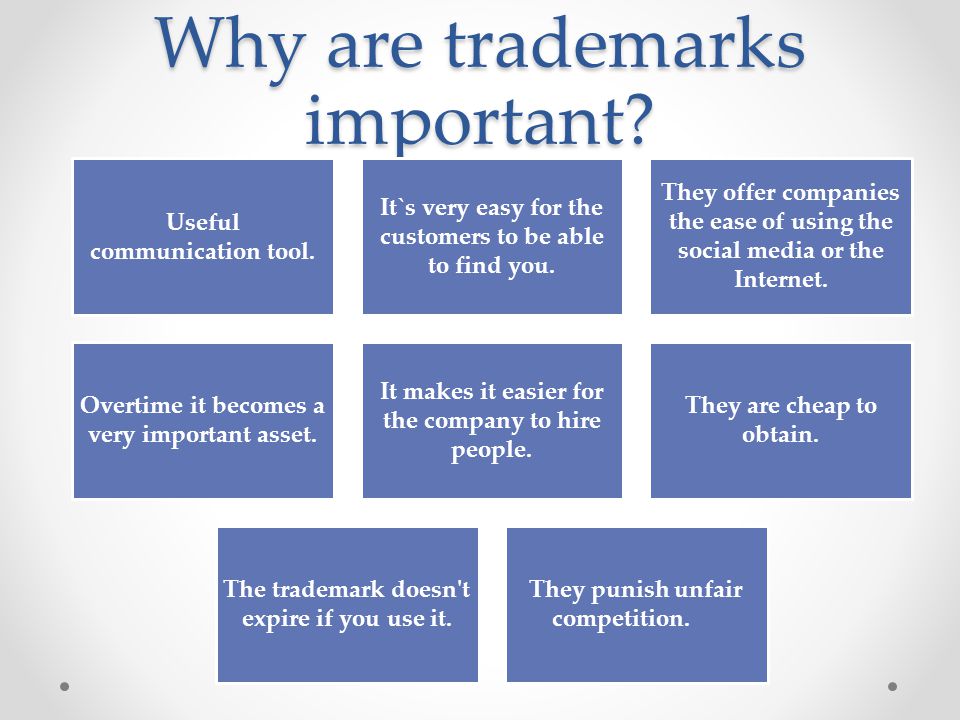 Why are trademarks important. Useful communication tool.