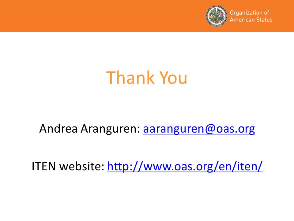 Thank You Andrea Aranguren: ITEN website: