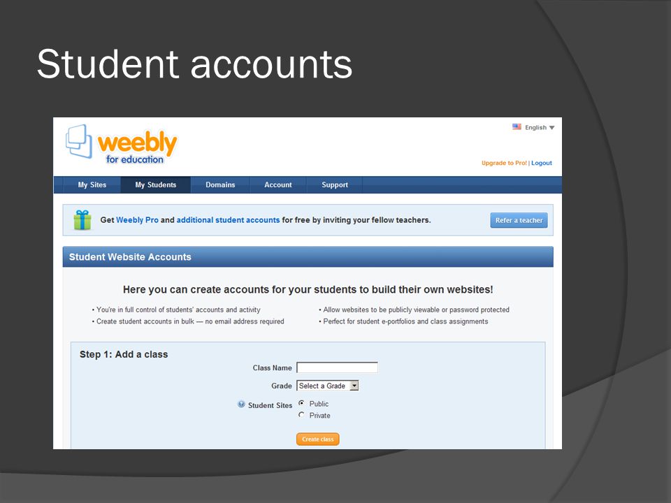 Student accounts