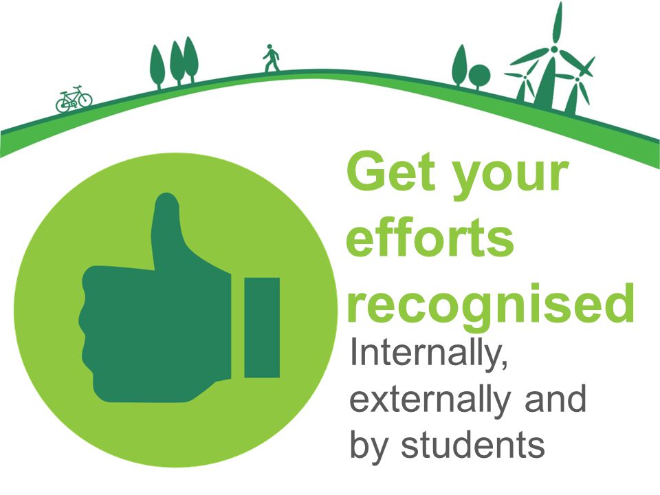 Get your efforts recognised Internally, externally and by students