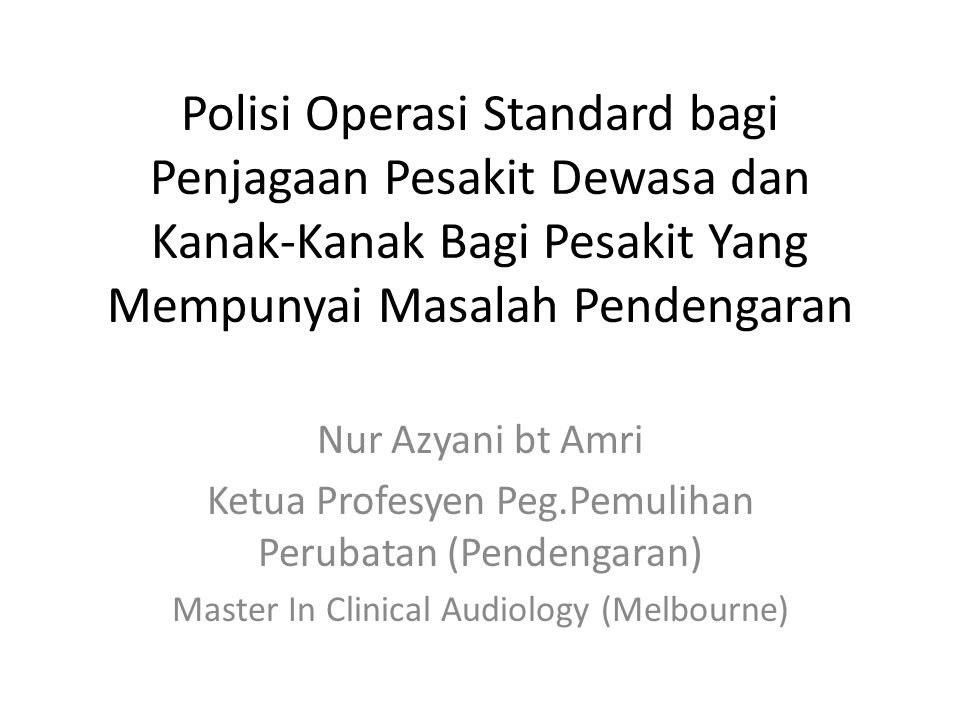 Sessi Dialog Antara Perkhidmatan Audiologi di Kementerian 