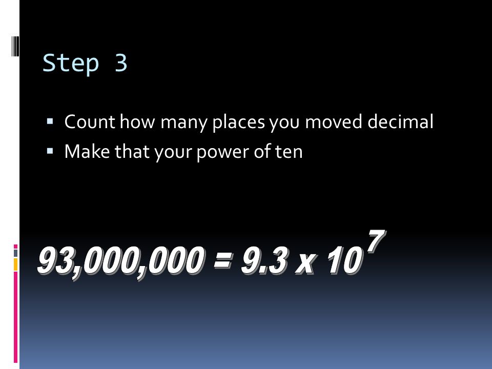 Step 2  Write number without zeros