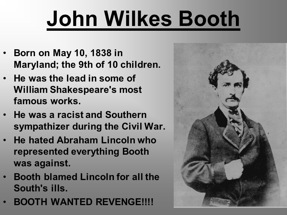 dud John Wilkes Booth Lyrics