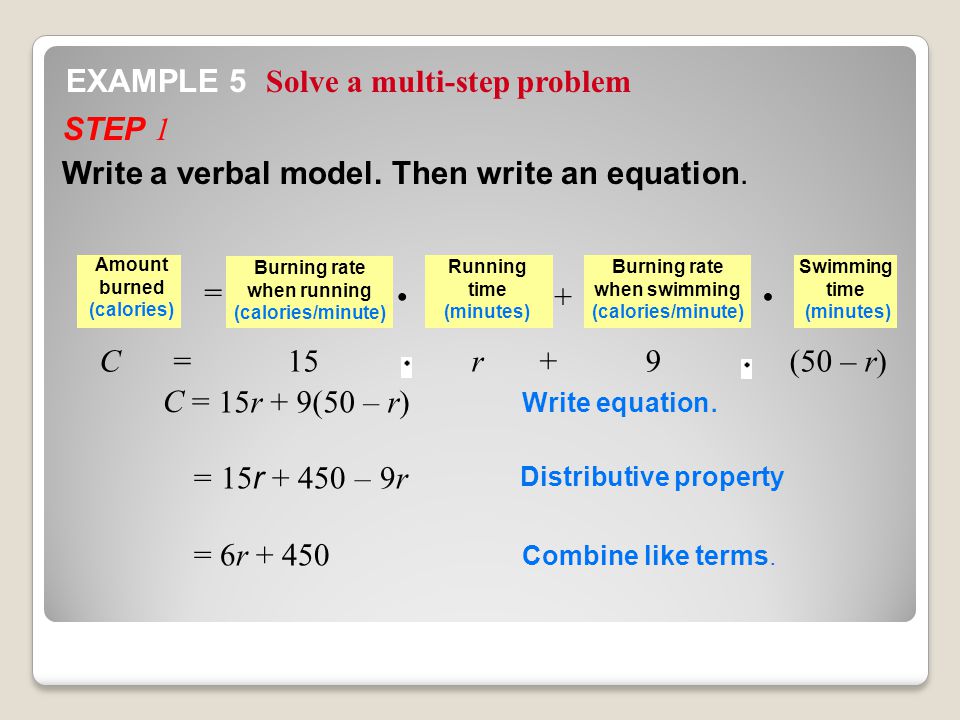 Solve a multi-step problem EXAMPLE 5 STEP 1 C = Write equation.