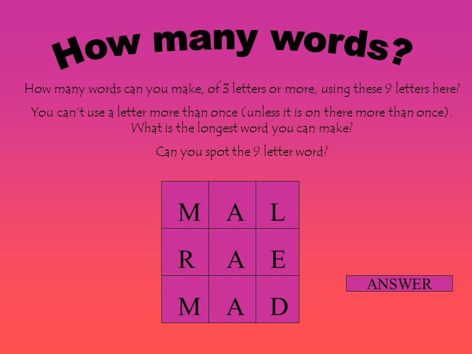Can you spot the 9 letter word ppt video online Can you spot the 9 letter word ppt video online
