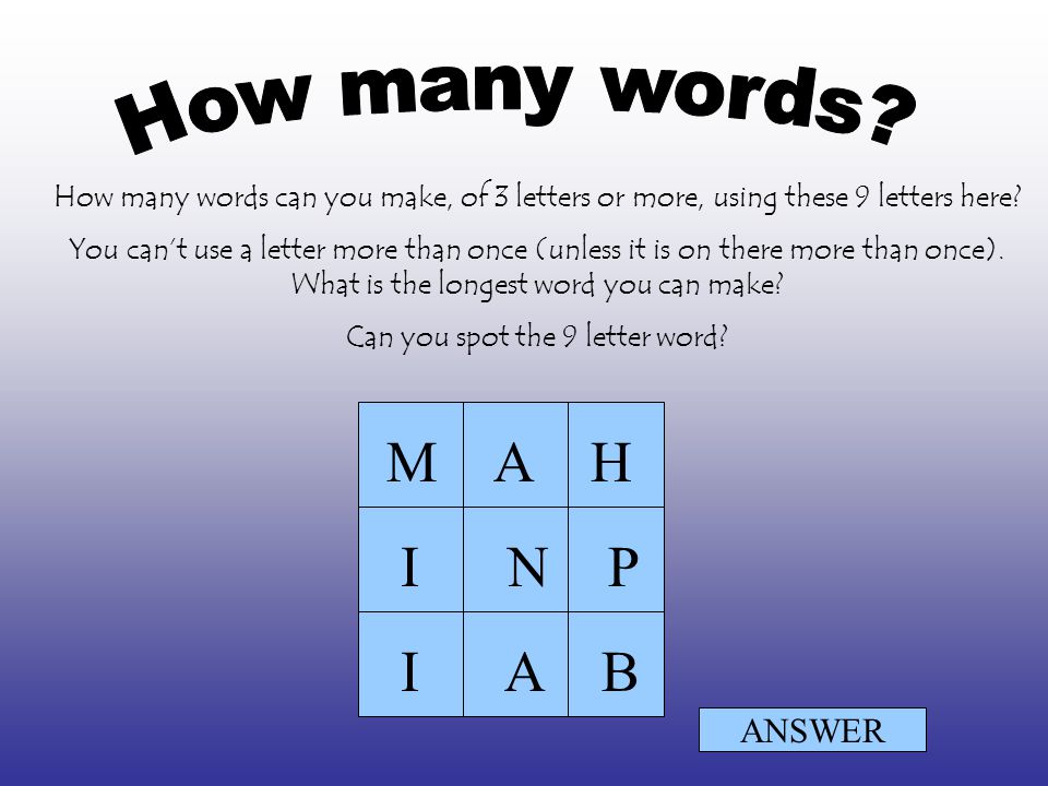 Can you spot the 9 letter word ppt video online Can you spot the 9 letter word ppt video online