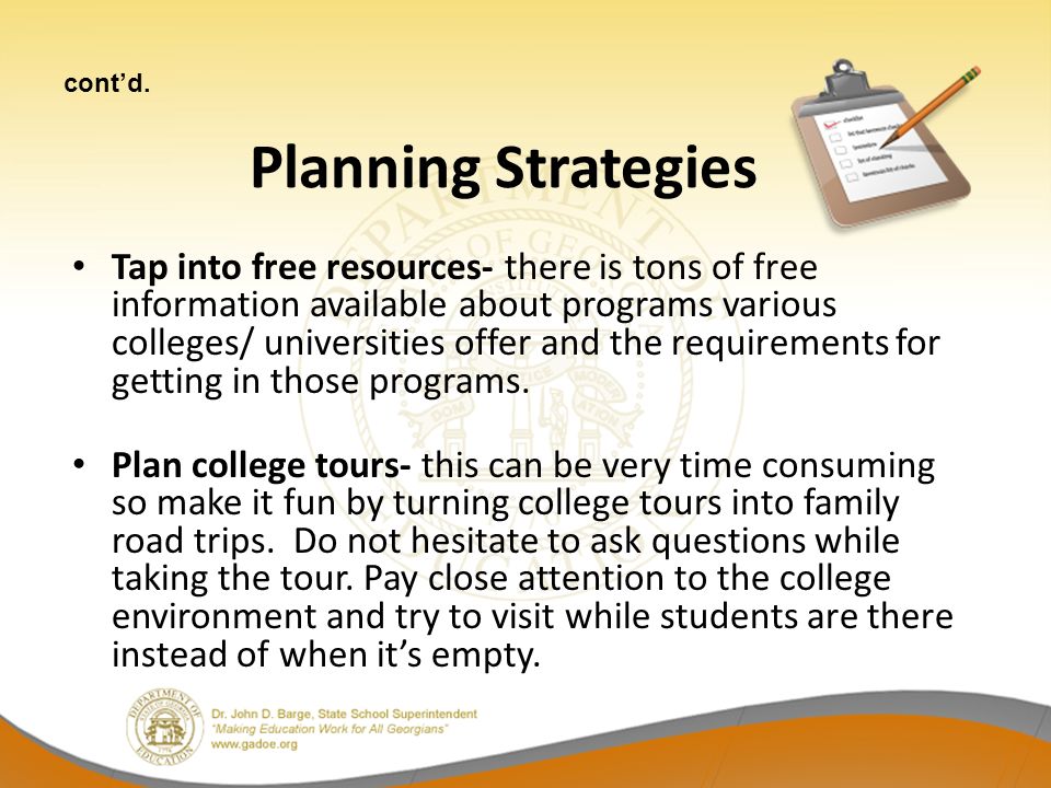 Tap into free resources- there is tons of free information available about programs various colleges/ universities offer and the requirements for getting in those programs.