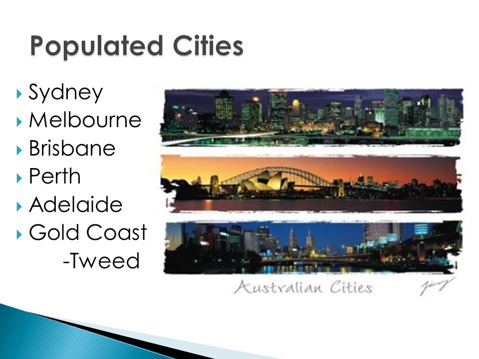  Sydney  Melbourne  Brisbane  Perth  Adelaide  Gold Coast -Tweed