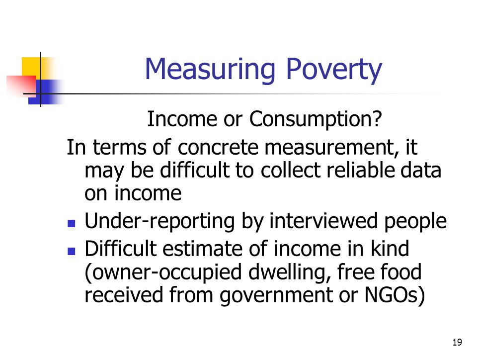 19 Measuring Poverty Income or Consumption.