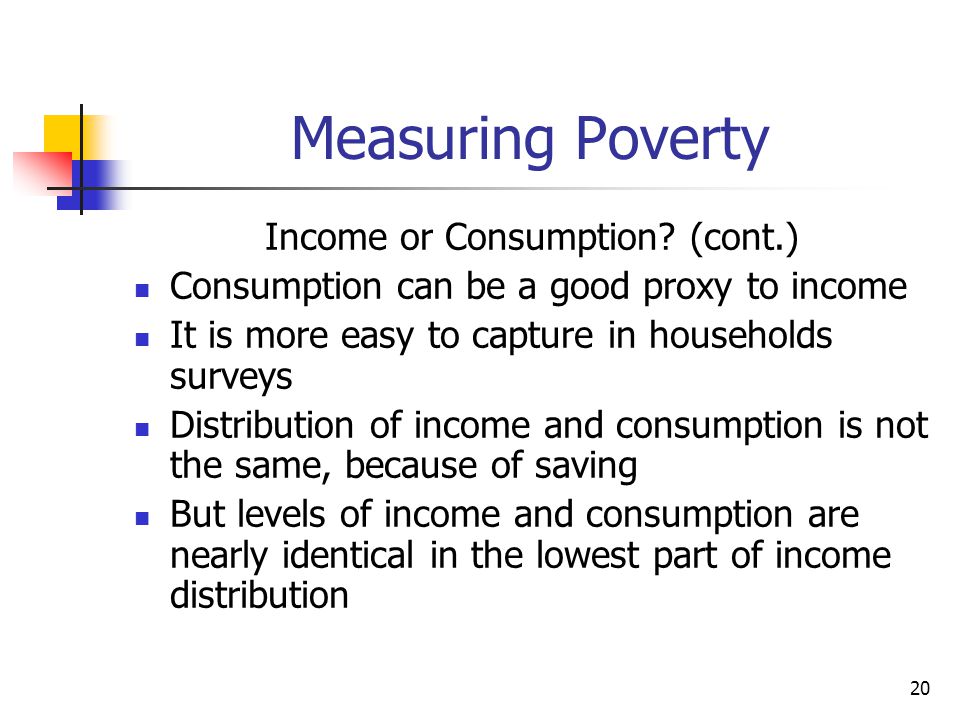 20 Measuring Poverty Income or Consumption.