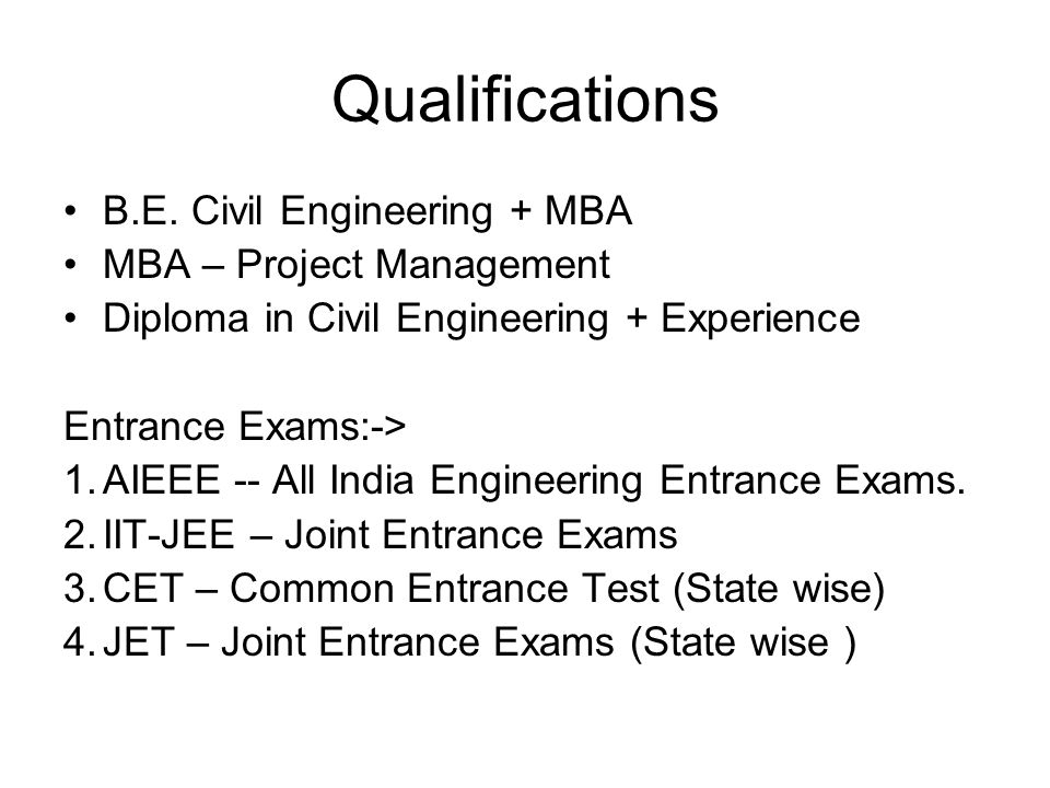 Qualifications B.E.