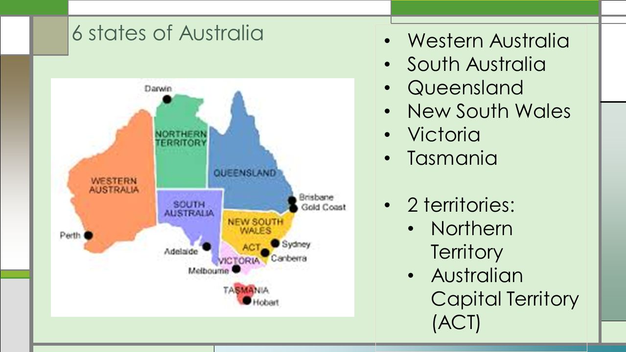 6 States of Australia. Australia States and Territories. Australian Capital Territory. Австралийская Столичная территория на карте.