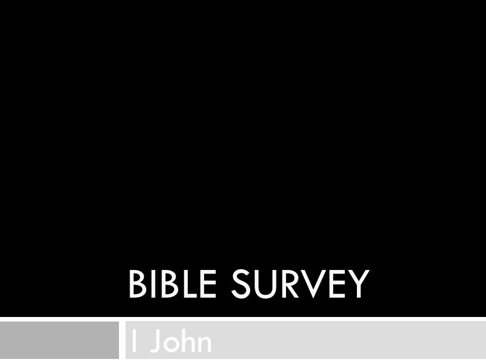 BIBLE SURVEY I John