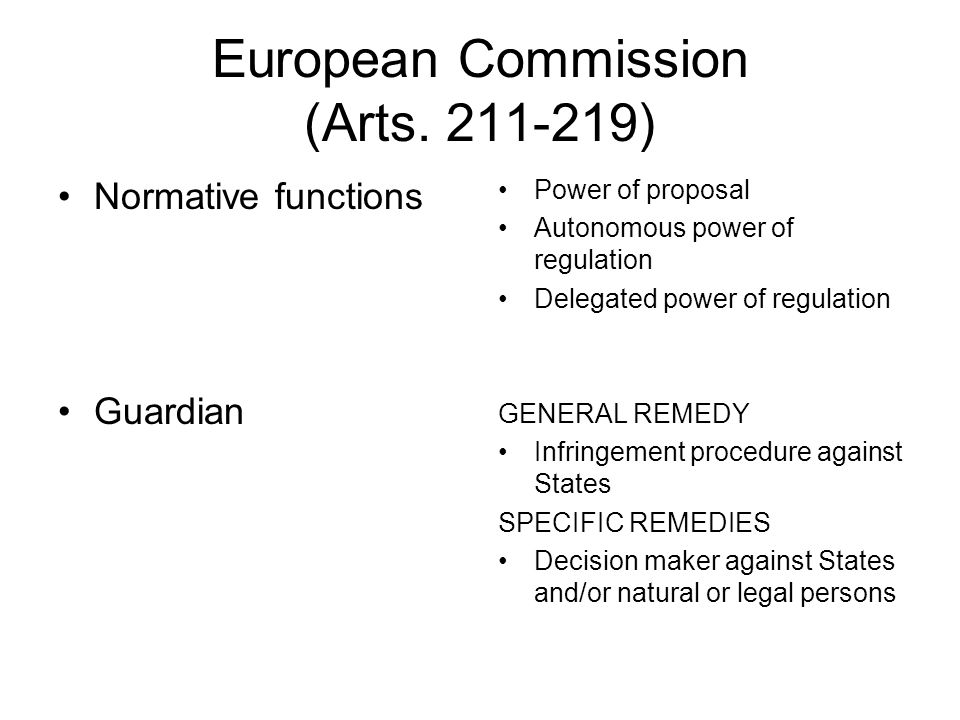 European Commission (Arts.