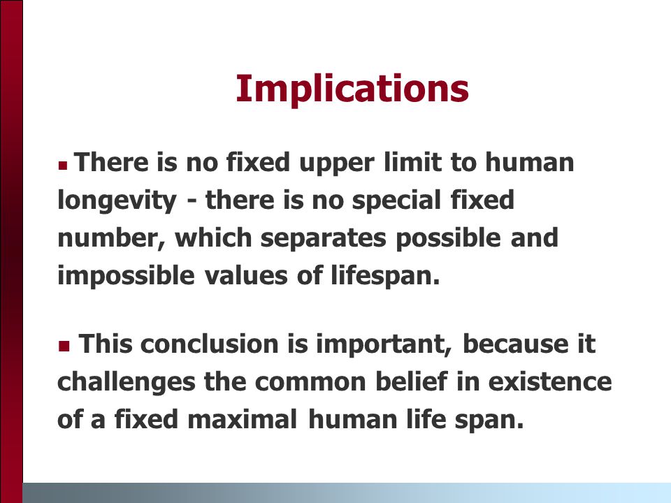 Upper limit. Implications. Theory of reliability.
