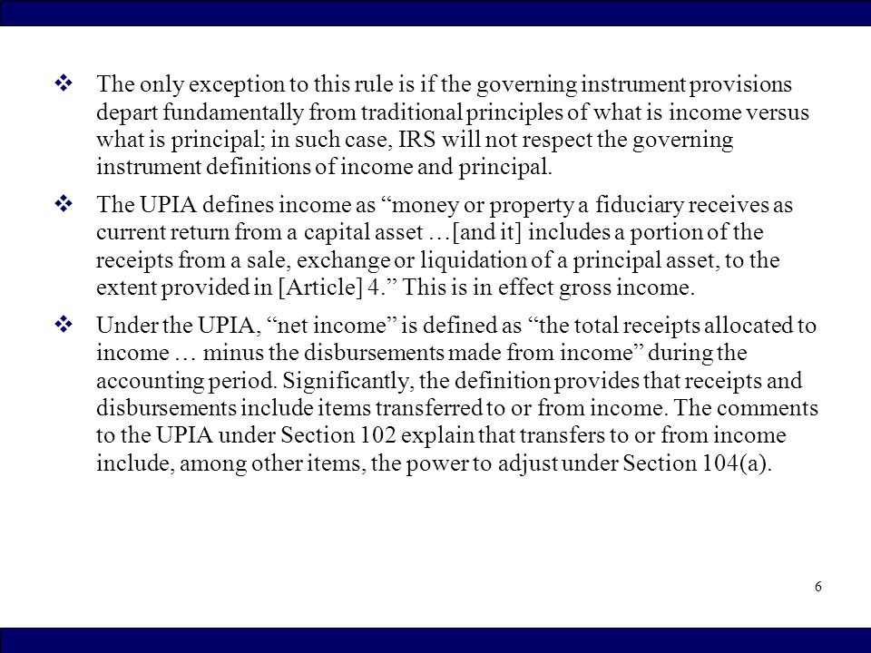 1 The Uniform Principal And Income Act - Never Confuse “Uniform” With ...