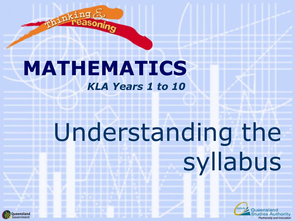 MATHEMATICS KLA Years 1 to 10 Understanding the syllabus MATHEMATICS