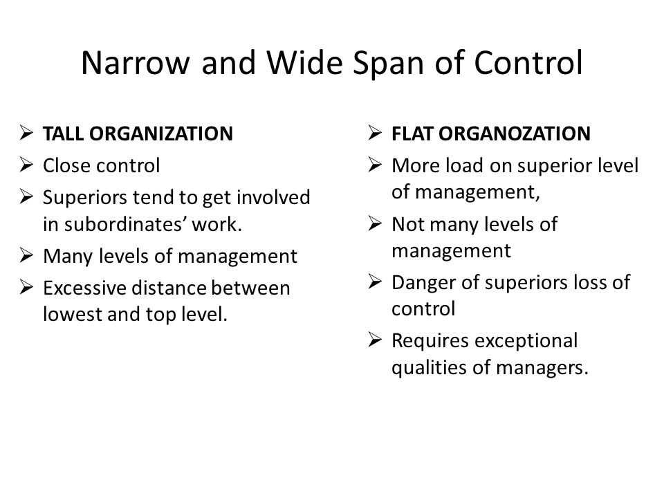 span of control in organization
