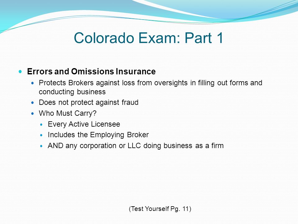 What To Expect For The Exam Colorado Exam Part 1 General Powers Of The Real Estate Commission Purpose Of The Real Estate Commission Is To Protect The Ppt Download