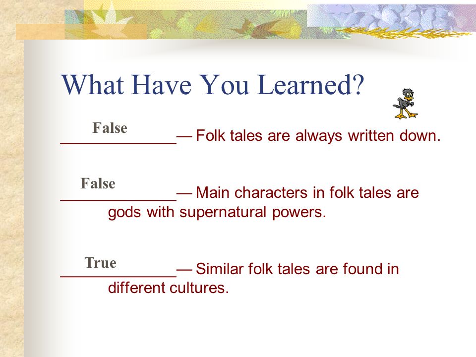 Folk Tales vs.