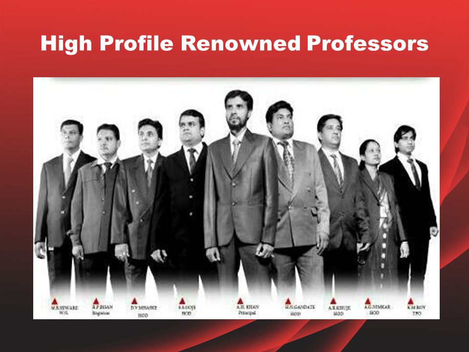 High Profile Renowned Professors