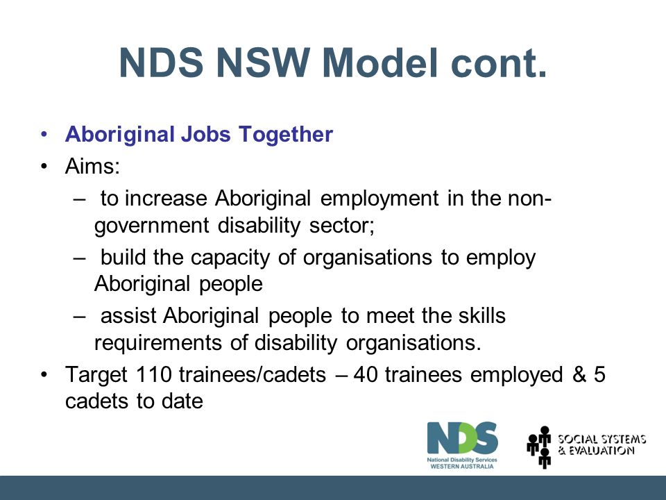 NDS NSW Model cont.