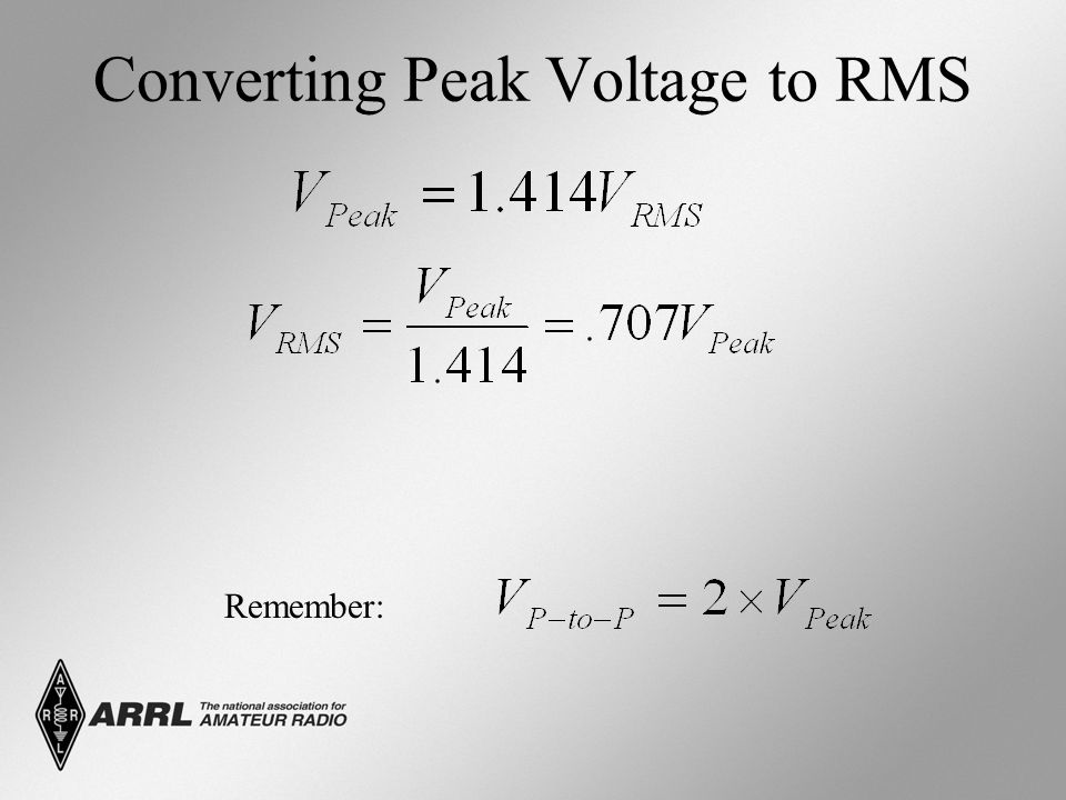 Peak-to-Peak, RMS Voltage, and Power. Alternating Current Defined In  alternating current (ac), electrons flow back and forth through the  conductor with. - ppt download