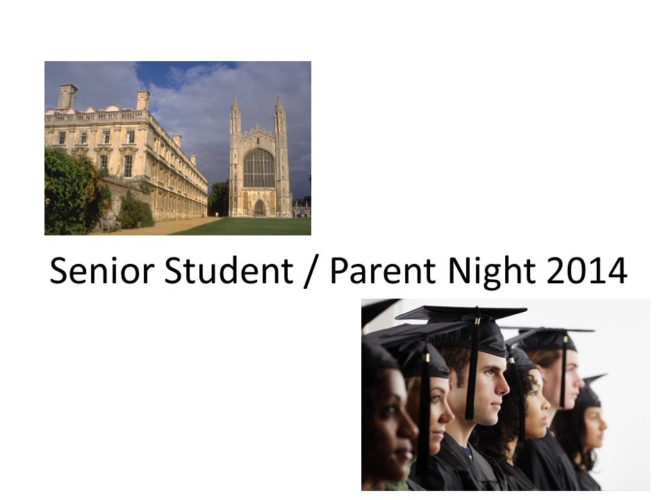 Senior Student / Parent Night 2014