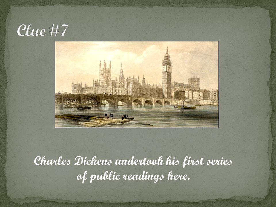 Charles Dickens undertook his first series of public readings here.