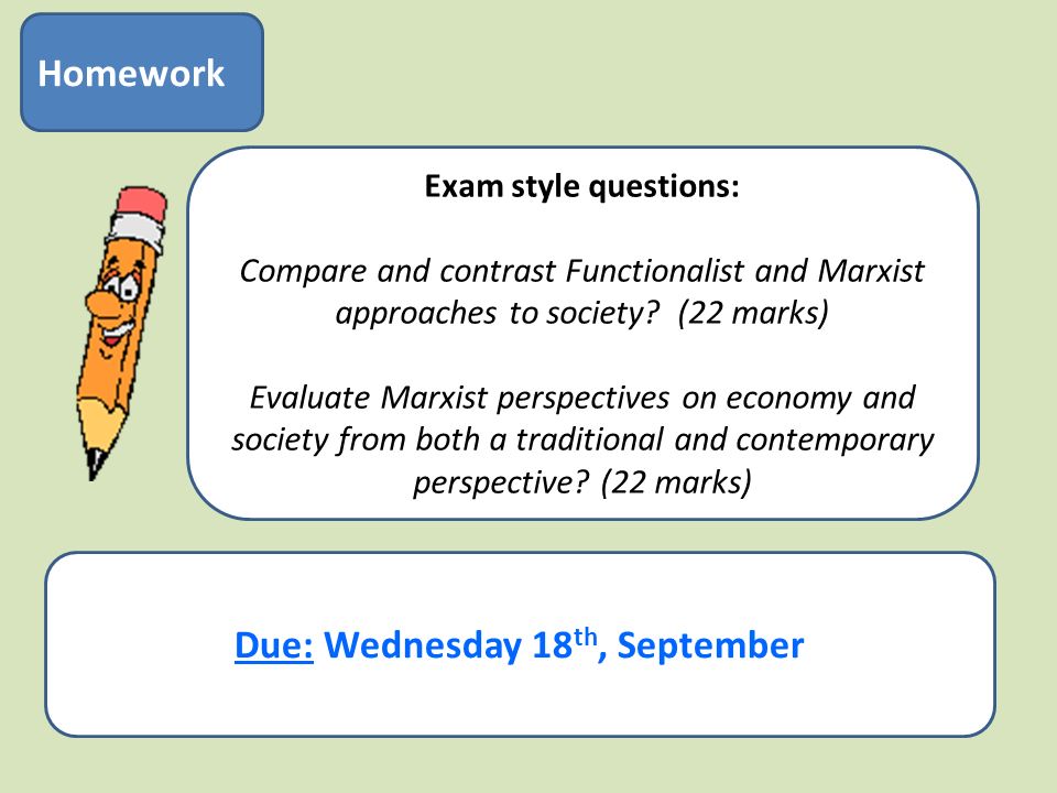 compare and contrast functionalism and marxism
