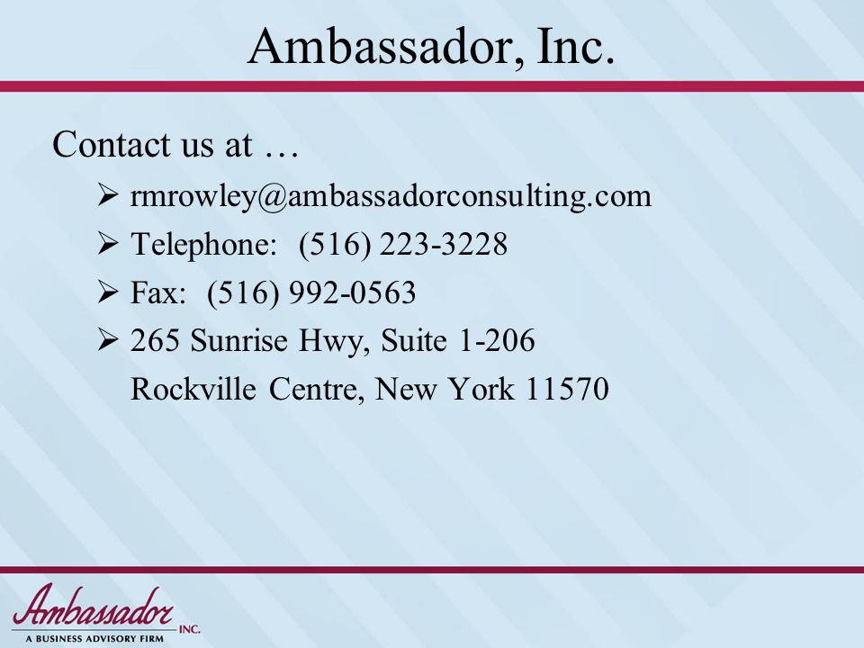 Ambassador, Inc.