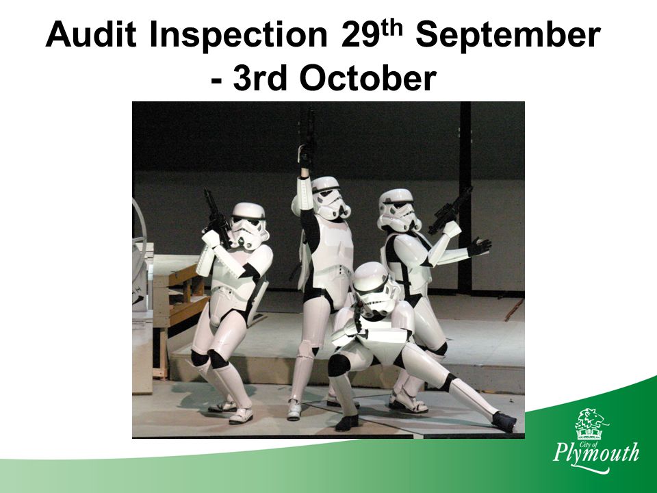 Audit Inspection 29 th September - 3rd October