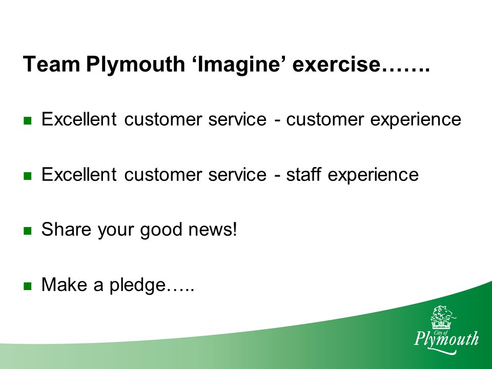 Team Plymouth ‘Imagine’ exercise…….