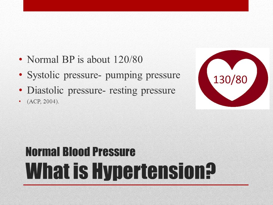 Normal Blood Pressure What is Hypertension.
