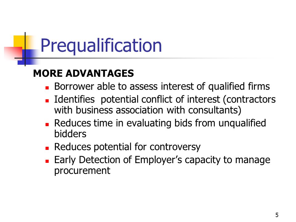 Prequalification World Bank Seminar On Procurement Of Goods Works And Consultancy Contracts Financed From World Bank Loans And Ida Credits February Ppt Download