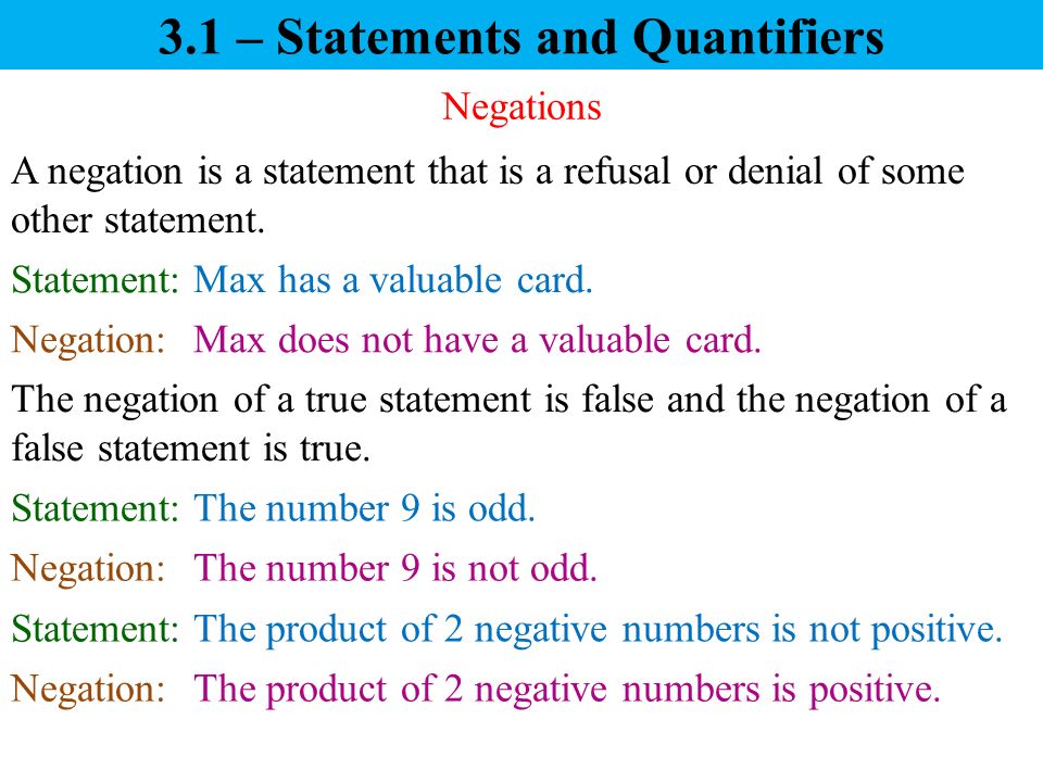 Negation statements 2024