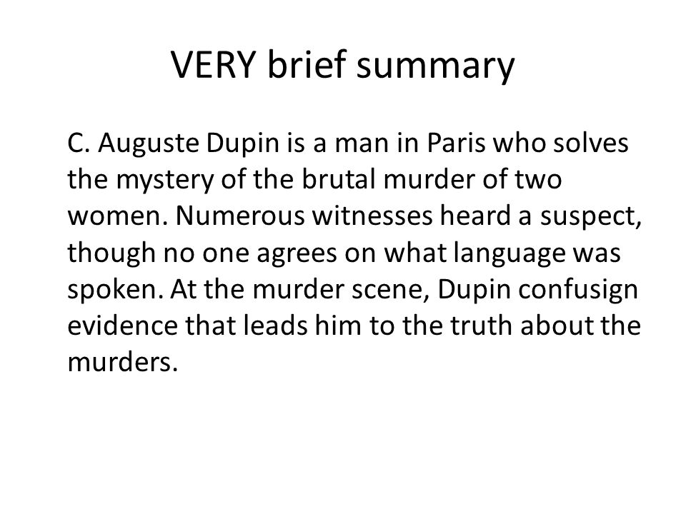 Edgar Allen Poe and the First Detective Story. “The Murders in the Rue  Morgue” 1841 Graham's Magazine Recognized as the first modern detective  story Tale. - ppt download