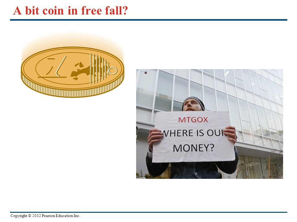 Copyright © 2012 Pearson Education Inc. A bit coin in free fall