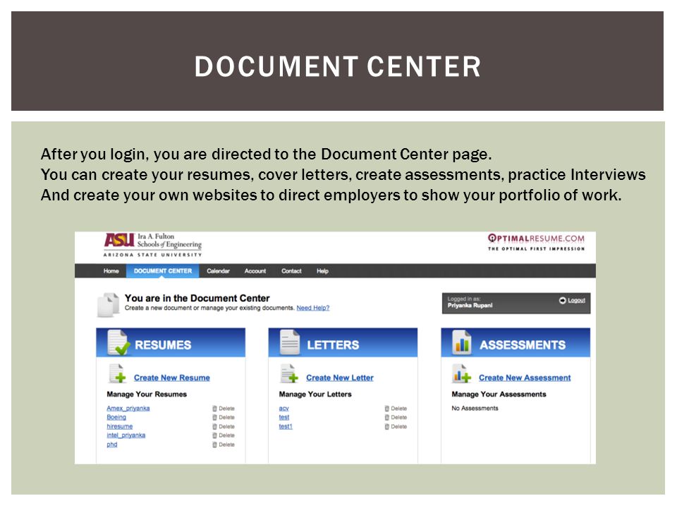 optimal resume goto myasu campus services tab sundevil